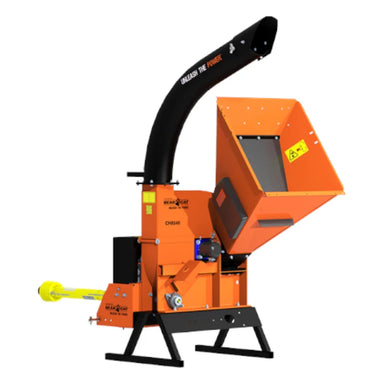 Crary Bear Cat 9" PTO Wood Chipper with large hopper for easy feeding of branches and limbs.