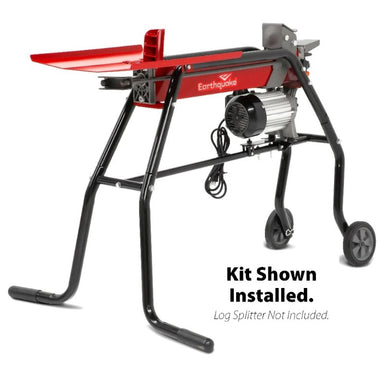 Right Side View Earthquake Log Splitter With Stand and Tray Kit