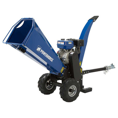 Powerhorse Towable Wood Chipper/Shredder facing to the left side