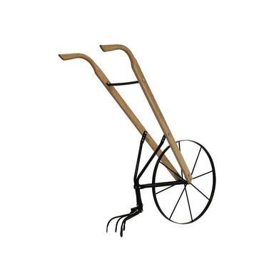 side view of maxim high wheels plow with 5 tine attachment