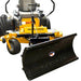 Nordic Plow 49” Zero Turn Mower Plow with Universal Mount installed on Mower Frontview