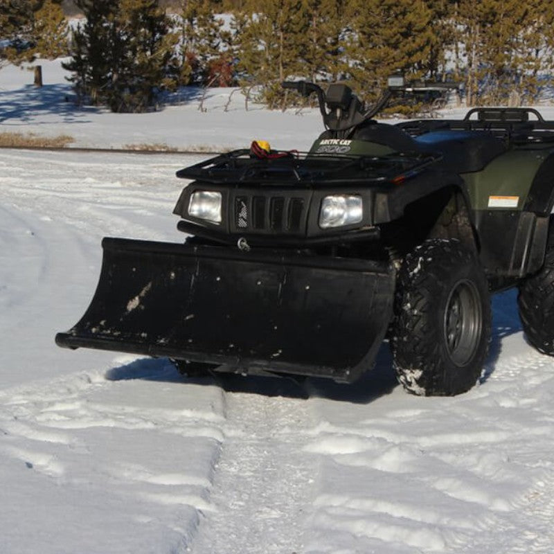 49 inch ATV Plow by Nordic Plow on ATV in snow