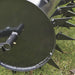 Close Up View of the Strongway 36 Inch Drum Spike Lawn Aerator with 78 Spikes