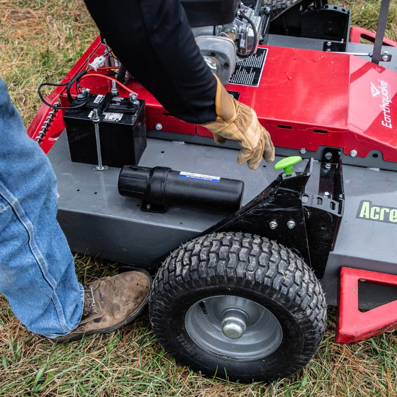 Earthquake Acreage Tow Behind Rough Cut Mower wheel Adjuster