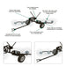 info graph of Strongway 6 Tine Reels Inline Acreage Rake | 55 In.  features