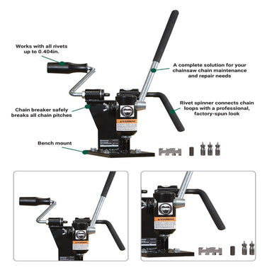 info graph of Strongway Rivet Spinner and Chain Break's features