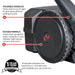 Infograph Tomahawk 30" Battery Powered Push Sweeper's Wheel Features