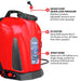 Infograph of Tomahawk 4.75 Gallon Battery Powered Backpack Sprayer's Nozzle Features