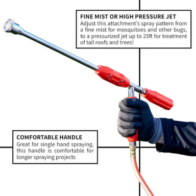 Infograph of Tomahawk Conical Gun for Pest Control Features