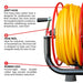 Infograph of Tomahawk TBS500+FG-1.6HP Skid Sprayer Hose Features