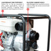 Infograph of Tomahawk TW3H 3 Inch Industrial Full Trash Pump's Handle and Carbide Seal Features