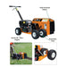 Infograph Of Brave Pro Trencher Clay Rotor Edger 7in. Features