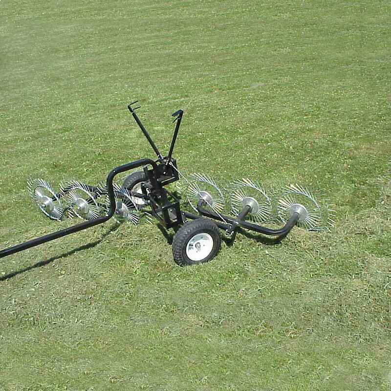 Strongway 6 Tine Reels Inline Acreage Rake | 55 In.  in the yard