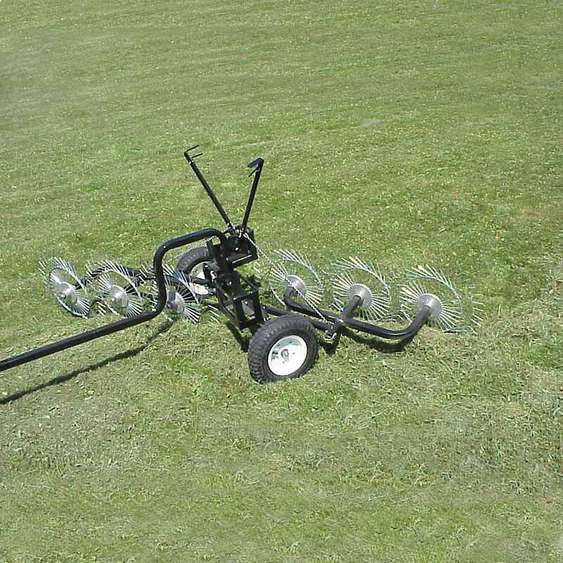 Strong Rakes Strongway Inline Acreage Rake - 55 In. 6 Tine Reels