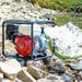 Tomahawk TW3H 3" Industrial Full Trash Pump Powered By Honda 8HP GX270 Near a Water Stream