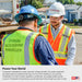 Tomahawk employee talking to San Diego public utilities department waste water collection Officer