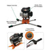 infograph of BravePro Two-Man Earth Auger W/ 1" Round Connection (BRA250H) features