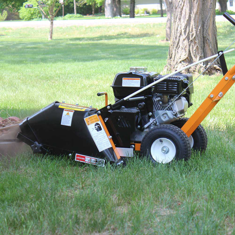View of Brave Pro Wire Pow'r Installer with Honda GX160 Engine (BRPT4H) on the Lawn