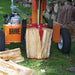 Brave VH1724GC 24 Ton Log Splitter Powered by Honda GC160 splitting the log in half while in vertical position