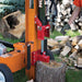 Brave VH1730GC 30 Ton Log Splitter Powered by Honda GC190 in Vertical position