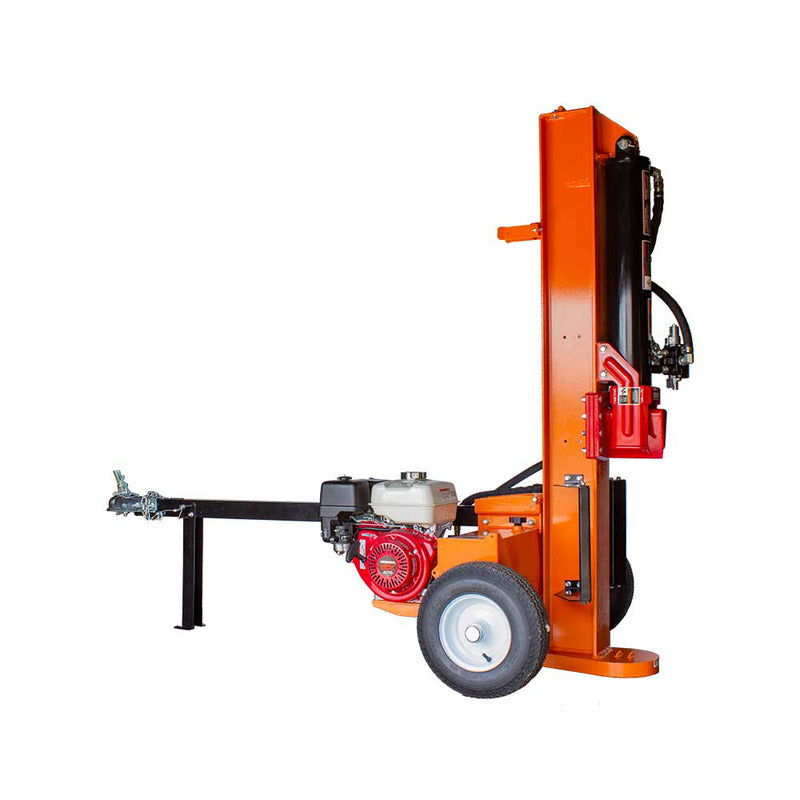 Brave VH1737GX 37 Ton Log Splitter Powered by Honda GX270 In Vertical Position