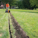 Closed up view of Trench on the ground 