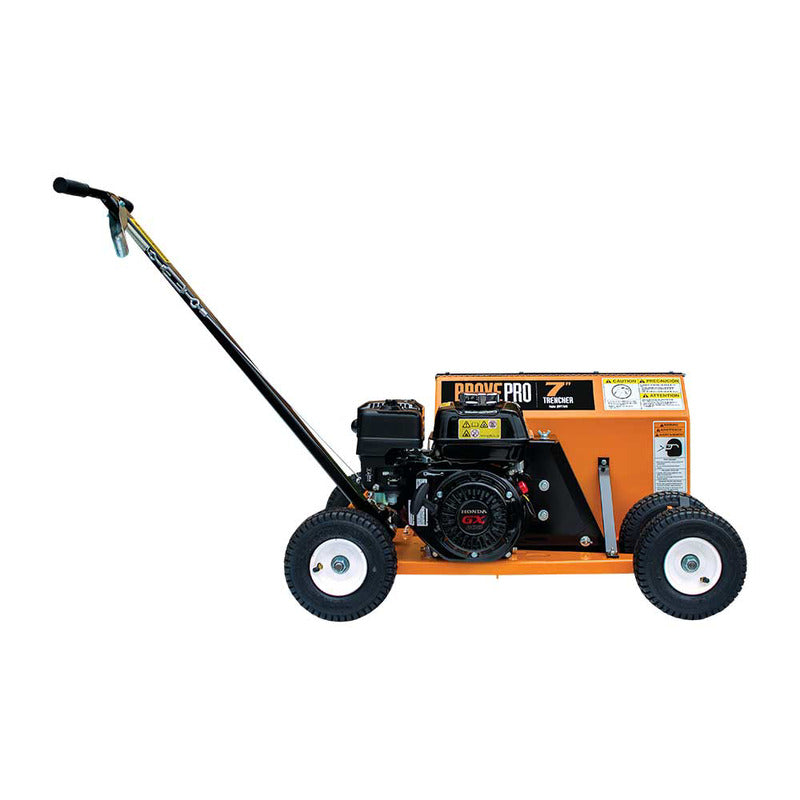 Full Right View of Brave Pro Trencher Clay Rotor Edger 7in. with Honda GX200 196cc(BRPT704H)