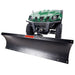 Swisher 2850 62" Rolled  Steel UTV Plow  Blade mounted on Green UTV