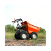 Ground level view of MechMaxx 660lbs Capacity 7HP Gas Powered Wheelbarrow Cart T30 3F+1R Gearbox