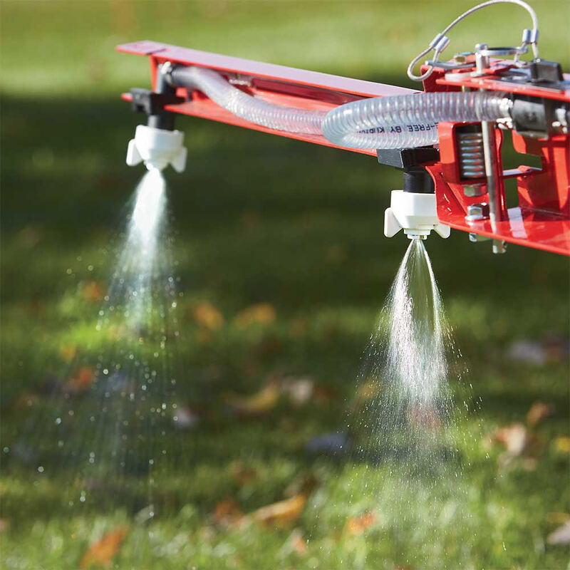 High pressured water coming out from the sprayer nozzles