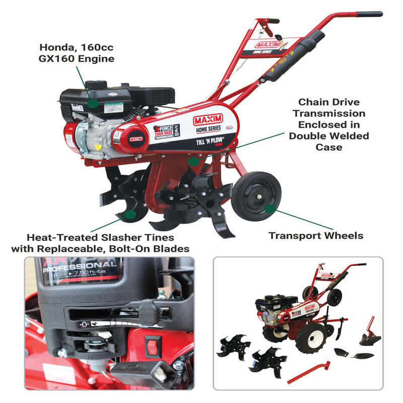 info graph of maxim till n plow with all of its features