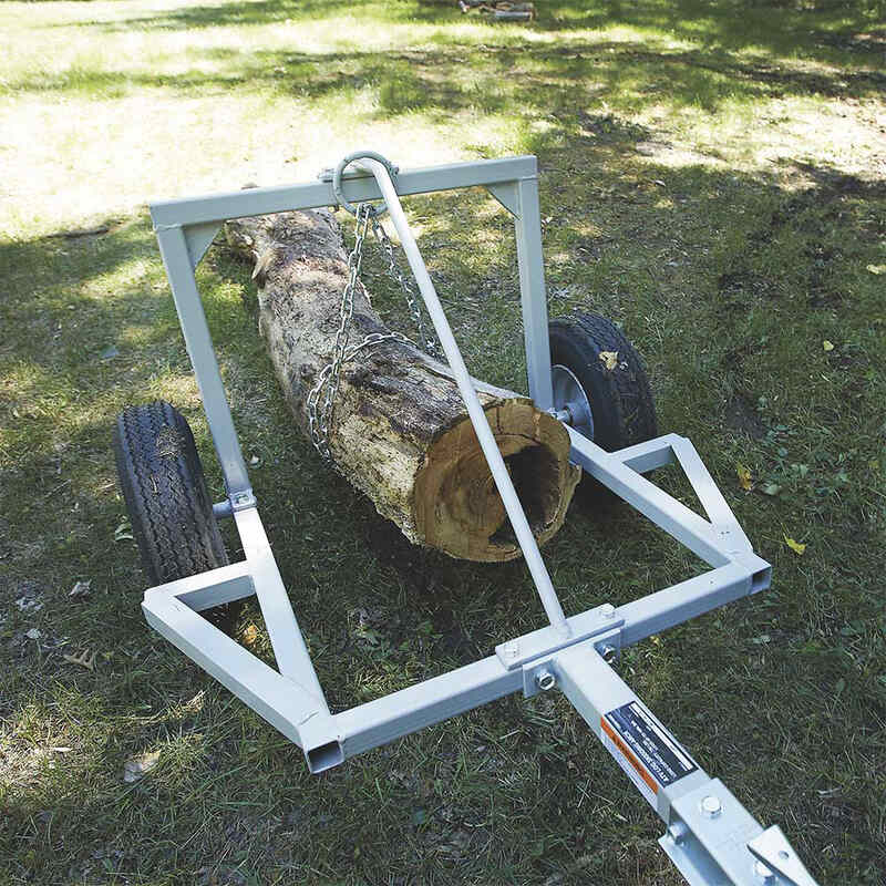 log mounted on Strongway ATV Log Skidding Arch