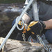 Man loading the Strongway ATV Log Skidding Arch