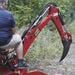 man riding his NorTrac Towable Trencher