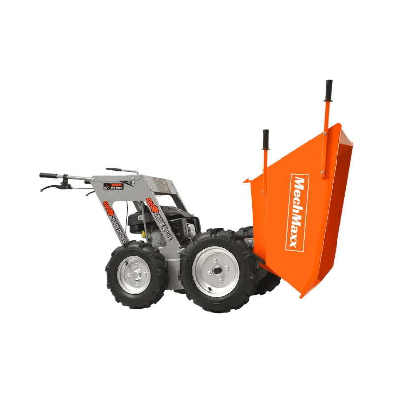 MechMaxx 6.5HP steel dump cart side view