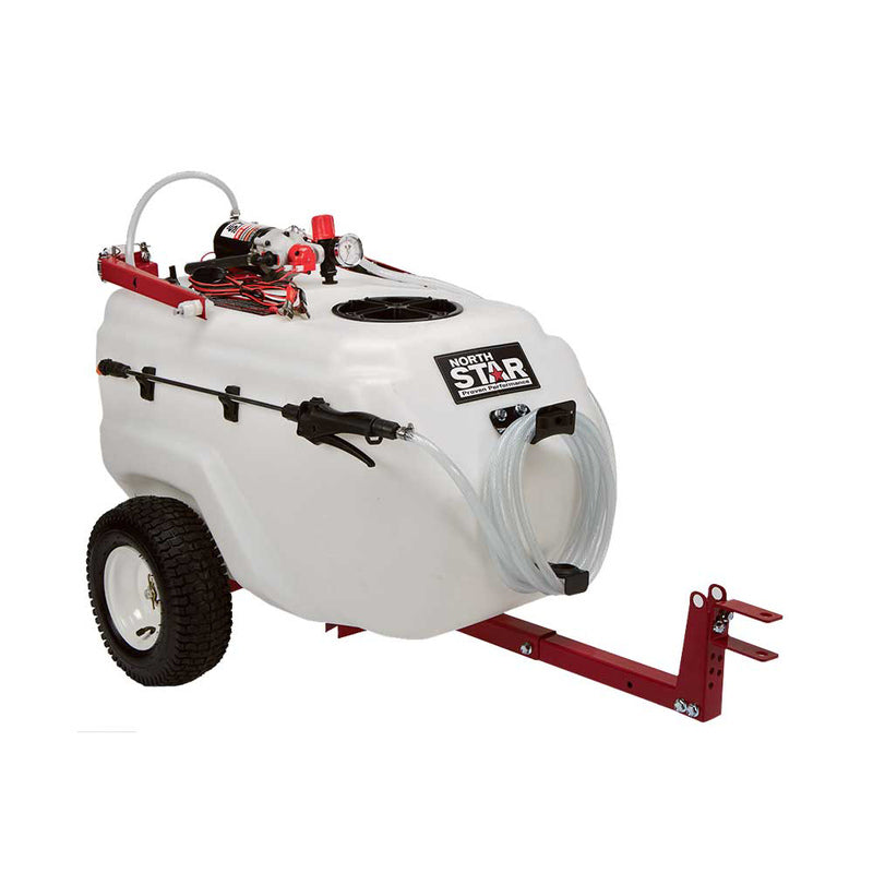 NorthStar Tow-Behind Broadcast and and spot Sprayer-31 gallon in side view position