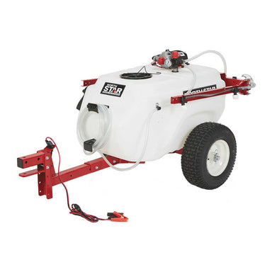 NorthStar tow-Behind broadcast and spot sprayer 41 gallon capacity in side view position
