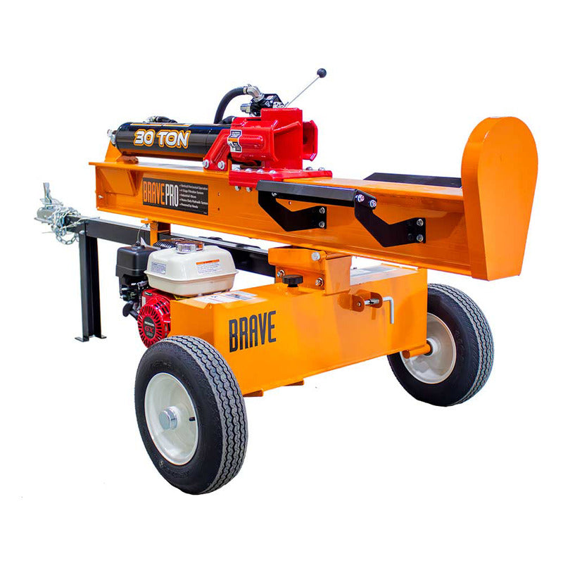 Partial Rear Side View of Brave VH1730GX 30 Ton Log Splitter Powered by Honda GX200