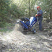 Powerhorse Rotor Wood Chipper with a file of mulch in front