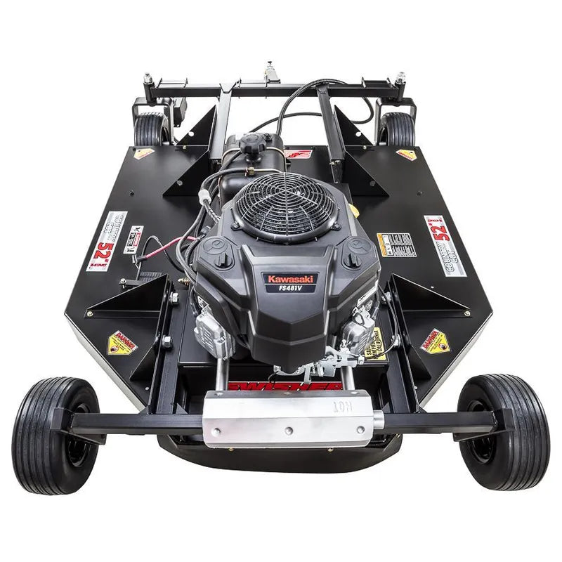 rear view of Swisher RC14552CPKA 52 Inch Electric Start Rough Cut Tow Behind Trail Cutter