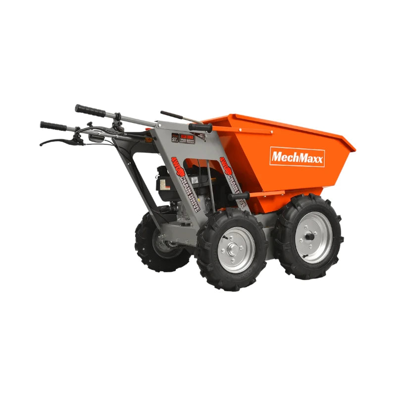 Heavy-duty MechMaxx 660lbs Capacity 6.5HP Gas Powered Wheelbarrow Cart for construction sites