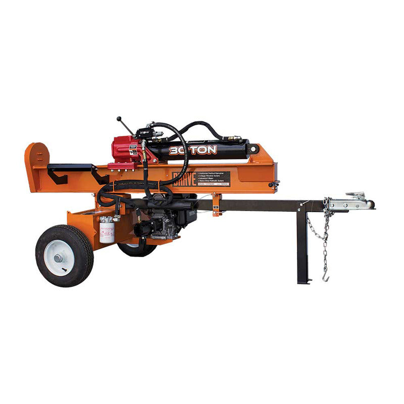 Right Side view of Brave VH1730GC 30 Ton Log Splitter Powered by Honda GC190