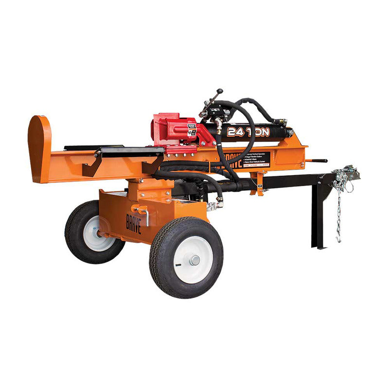 Side view of Brave 24 Ton Horizontal / Vertical Log Splitter Powered by Honda GC160 (VH1724GC)