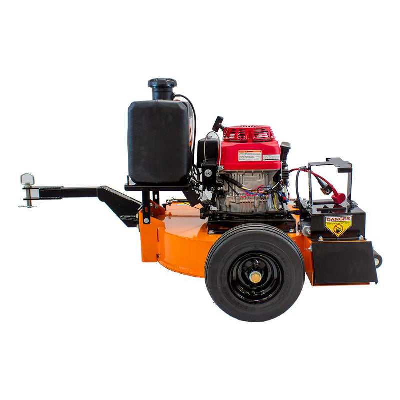 side view of Honda GXV390 Electric Start Tow Behind Blower (BRPB180HE) by Brave Pro