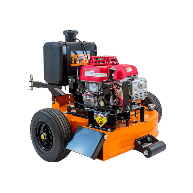 side view of Honda GXV390 Electric Start Tow Behind Blower (BRPB180HE) by Brave Pro