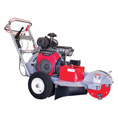 side view of dosko stump grinder 20 hp walk behind honda gx630