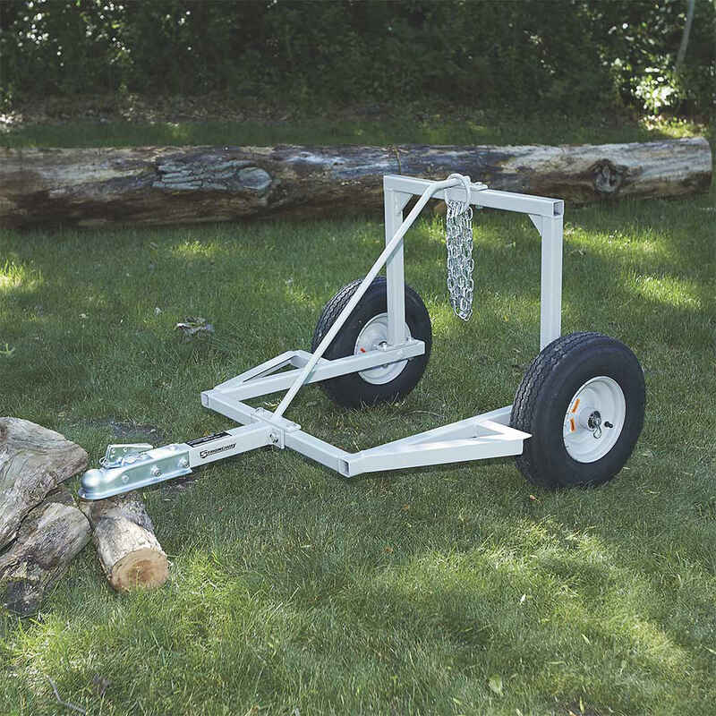 Strongway ATV Log Skidding Arch parked in the yard