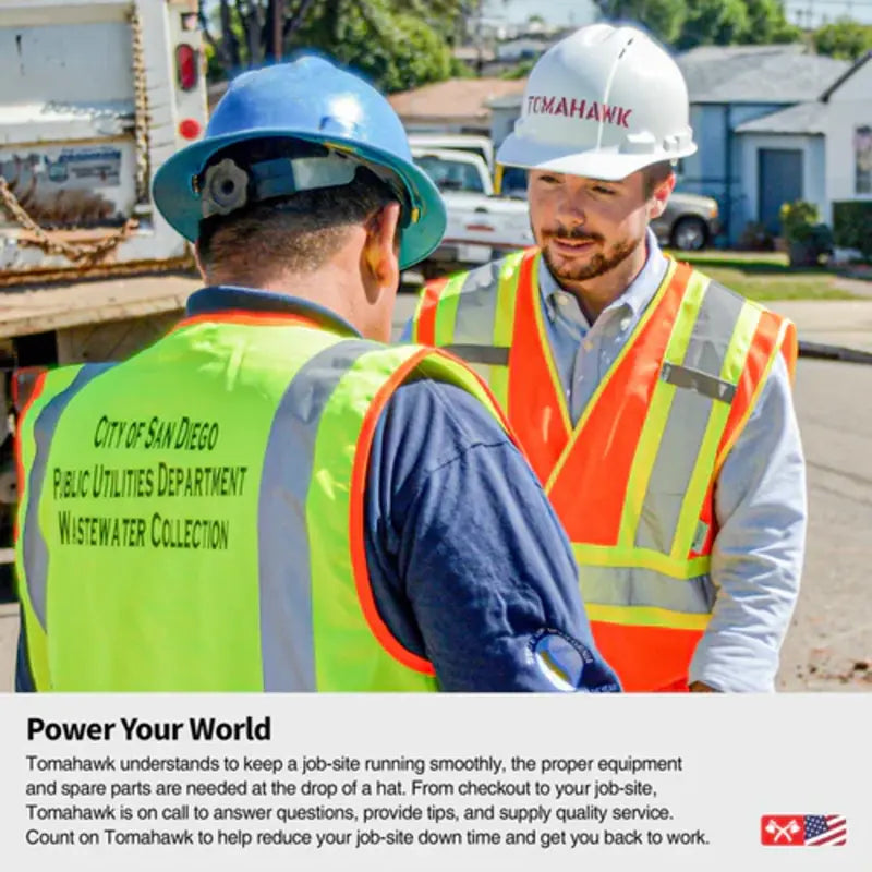 Tomahawk employee talking to San Diego public utilities department waste water collection