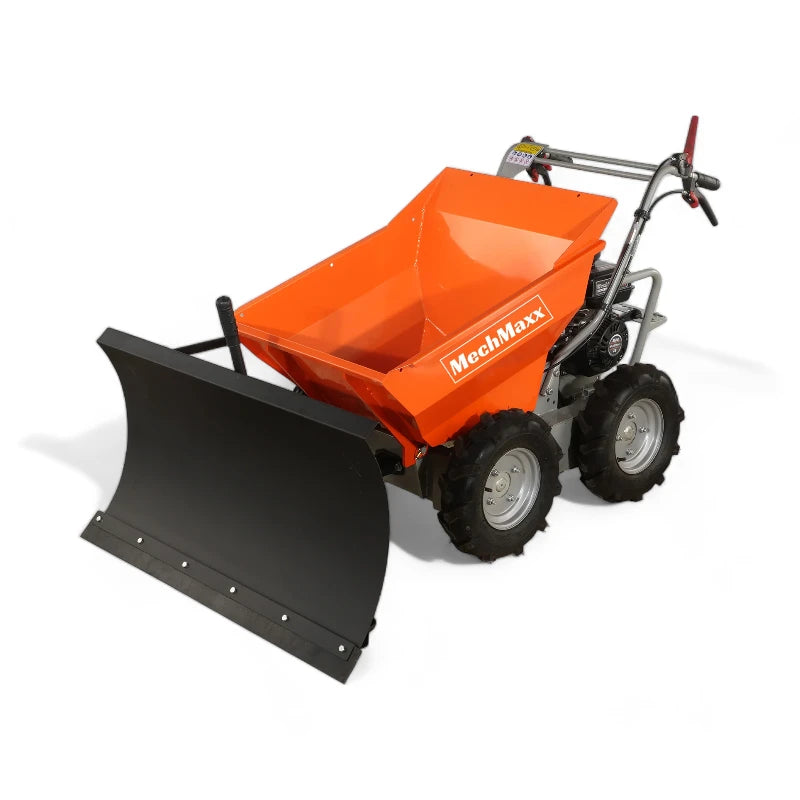 Top view MechMaxx 660lbs Capacity 7HP Gas Powered Wheelbarrow Cart with Snow Shovel