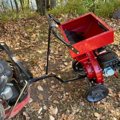 top view of chipper shredder tow bar kit installed on toro lawn tractor